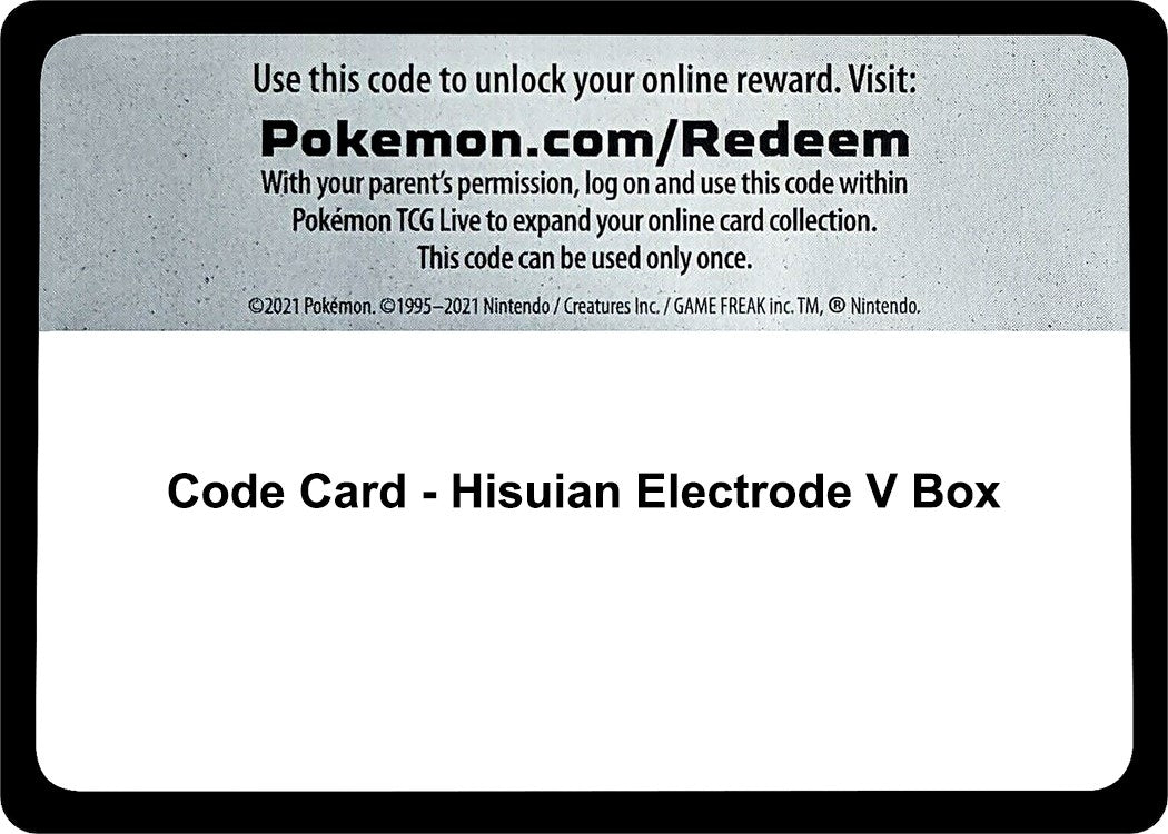 Image for Code Card - Hisuian Electrode V Box (Miscellaneous Cards & Products) (MCAP) - Pokemon
