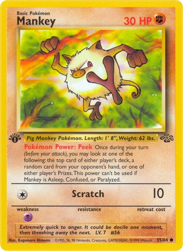 Image for Mankey (55/64) (Jungle) - Pokemon