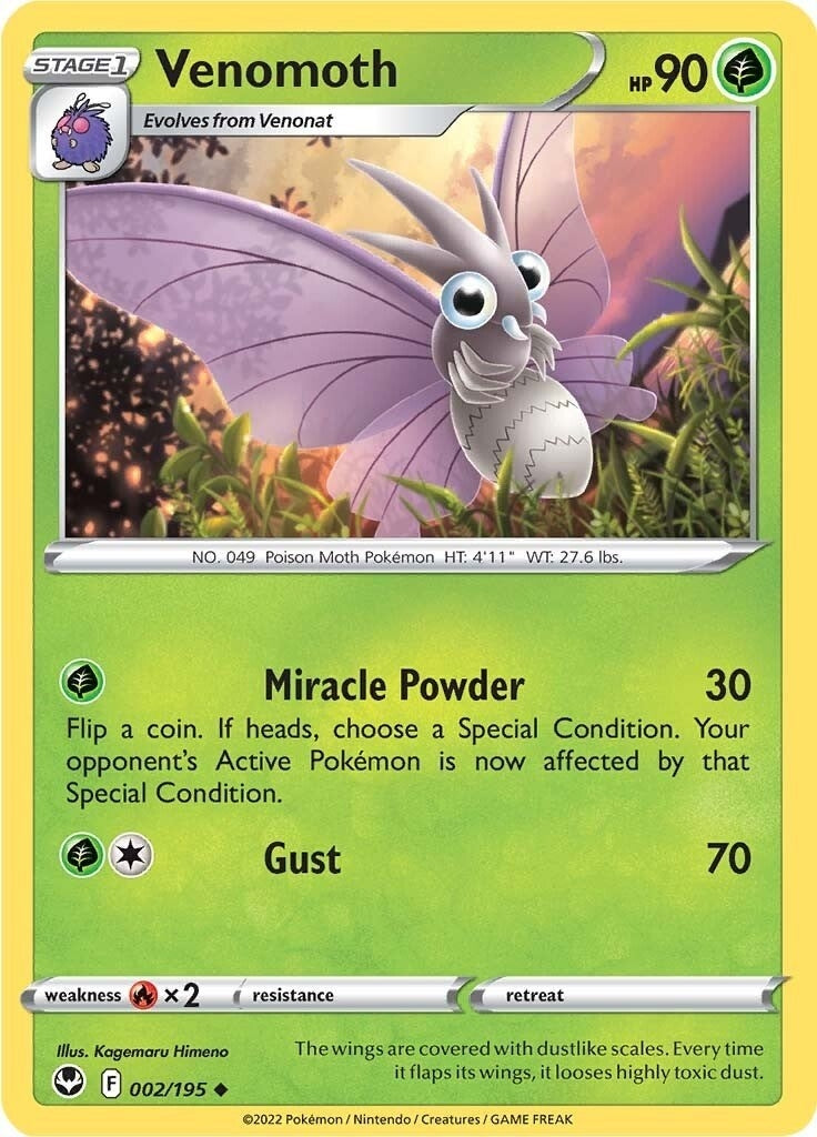 Image for Venomoth (002/195) (SWSH12: Silver Tempest) (SWSH12) - Pokemon