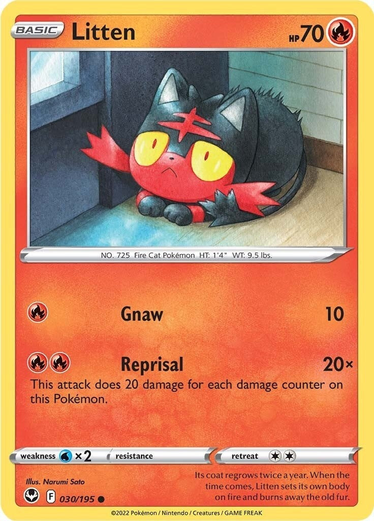Image for Litten (030/195) (SWSH12: Silver Tempest) (SWSH12) - Pokemon