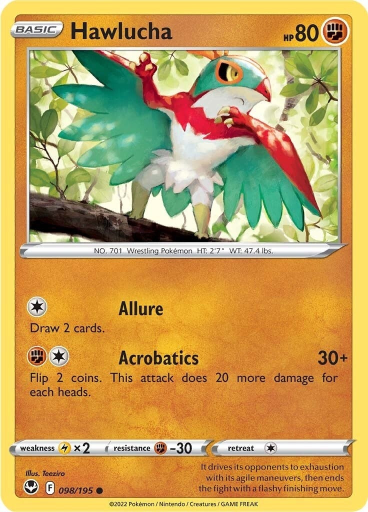 Image for Hawlucha (098/195) (SWSH12: Silver Tempest) (SWSH12) - Pokemon