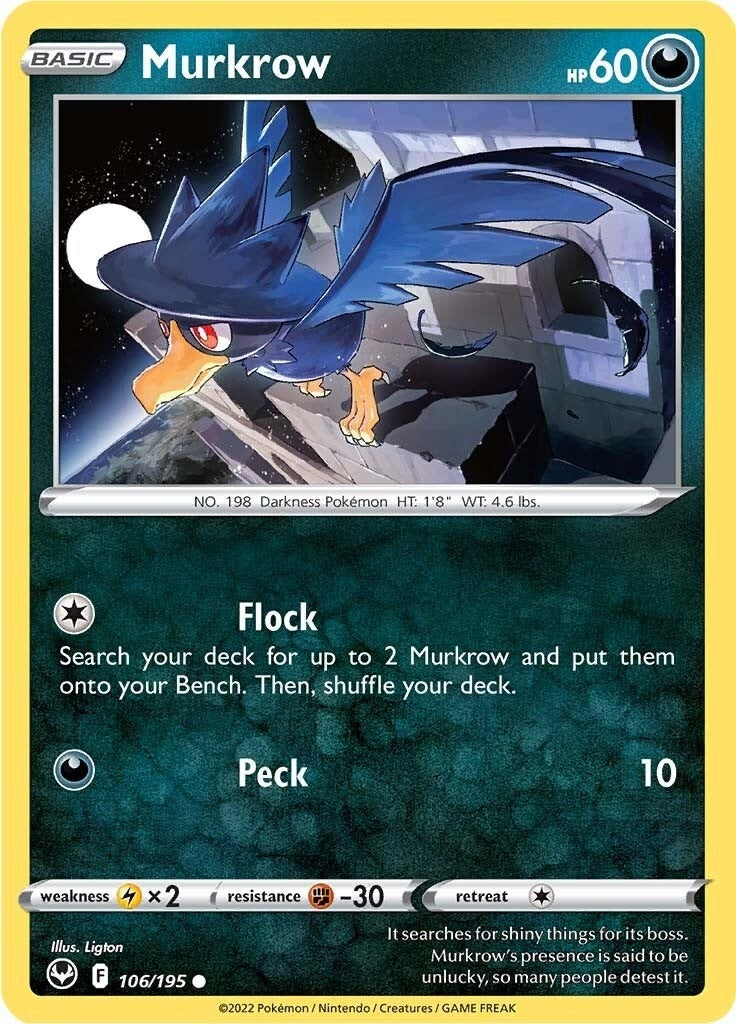 Image for Murkrow (106/195) (SWSH12: Silver Tempest) (SWSH12) - Pokemon