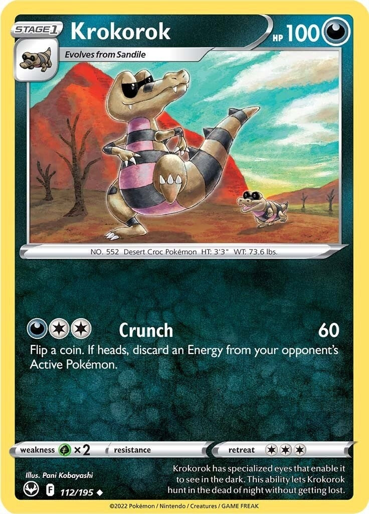 Image for Krokorok (112/195) (SWSH12: Silver Tempest) (SWSH12) - Pokemon