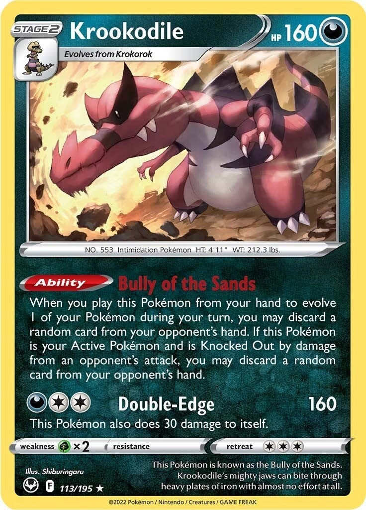 Image for Krookodile (113/195) (SWSH12: Silver Tempest) (SWSH12) - Pokemon