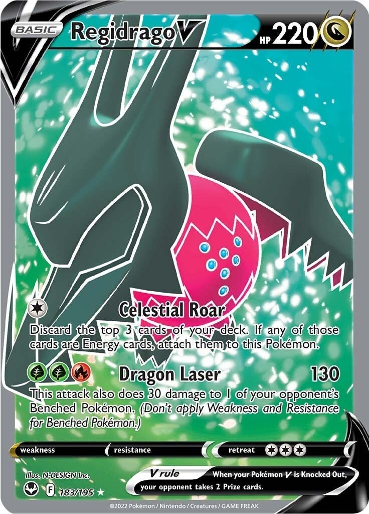 Image for Regidrago V (Full Art) (183/195) (SWSH12: Silver Tempest) (SWSH12) - Pokemon