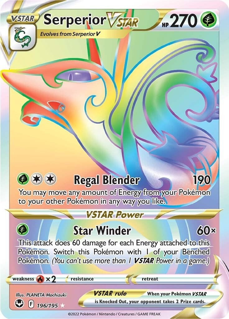 Image for Serperior VSTAR (Secret) (196/195) (SWSH12: Silver Tempest) (SWSH12) - Pokemon