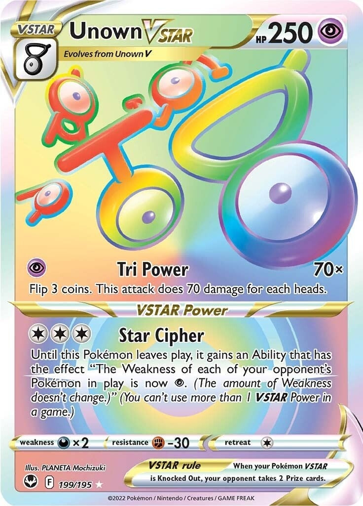 Image for Unown VSTAR (Secret) (199/195) (SWSH12: Silver Tempest) (SWSH12) - Pokemon