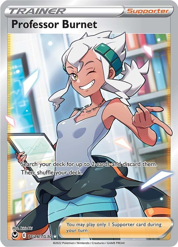Professor Burnet (TG26/TG30) (SWSH12: Silver Tempest Trainer Gallery)