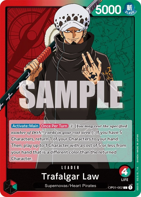 Image for Trafalgar Law (002) (OP01-002) (Romance Dawn) (OP01) - One Piece Card Game