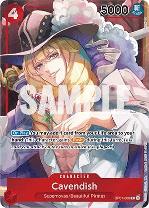 Image for Cavendish (Box Topper) (OP01-008) (Romance Dawn) (OP01) - One Piece Card Game