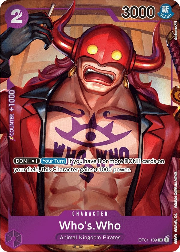Image for Who's.Who (Box Topper) (OP01-109) (Romance Dawn) (OP01) - One Piece Card Game
