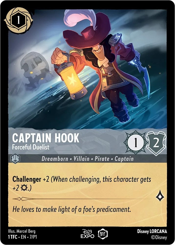 Image for Captain Hook - Forceful Duelist (7) (D23 Promos) (D23) - Disney Lorcana