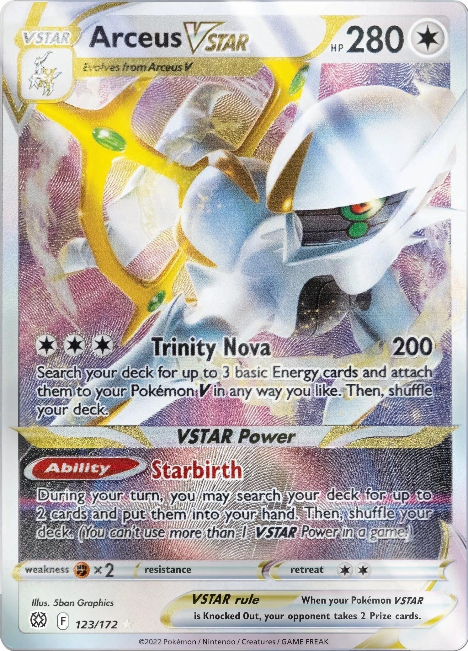 Arceus VSTAR - 123/172 (Metal Card) (123/172) (Miscellaneous Cards & Products)