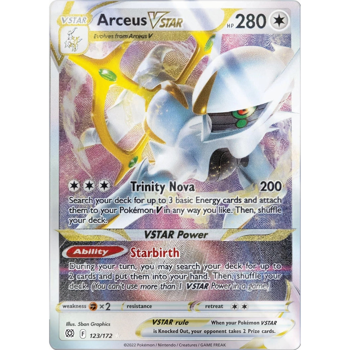 Arceus VSTAR - 123/172 (Metal Card) (123/172) (Miscellaneous Cards & Products) - PokeBox USA