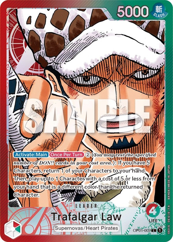 Image for Trafalgar Law (002) (Parallel) (OP01-002) (Romance Dawn) (OP01) - One Piece Card Game