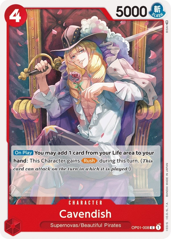 Image for Cavendish (OP01-008) (Romance Dawn) (OP01) - One Piece Card Game