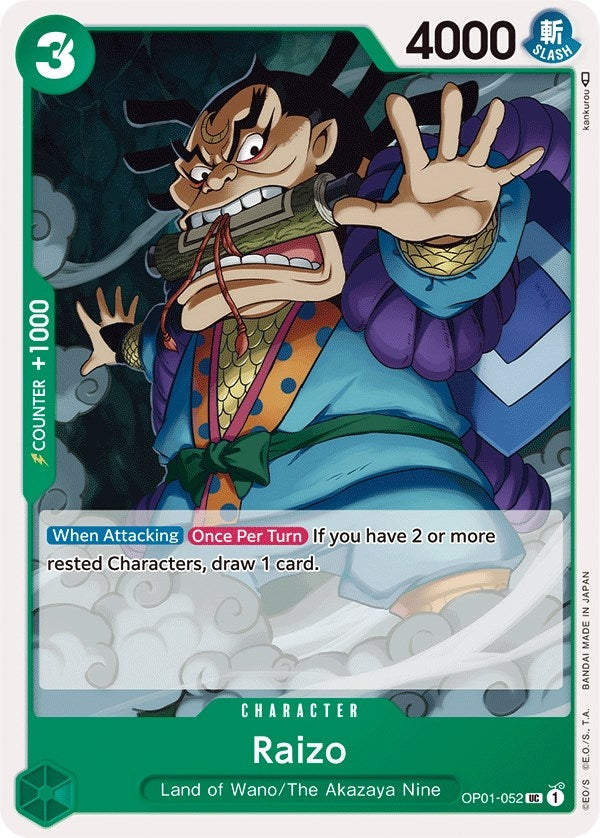 Image for Raizo (OP01-052) (Romance Dawn) (OP01) - One Piece Card Game