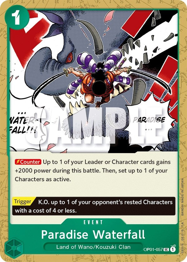 Image for Paradise Waterfall (OP01-057) (Romance Dawn) (OP01) - One Piece Card Game