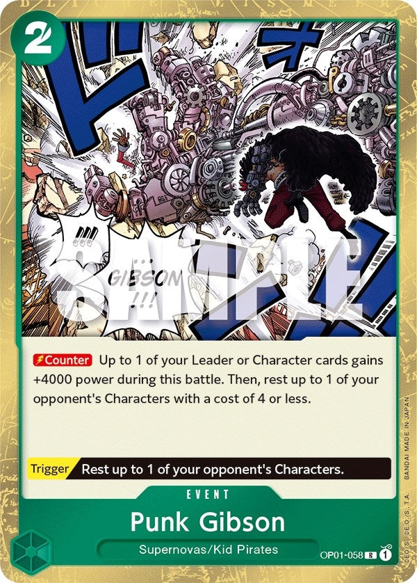 Image for Punk Gibson (OP01-058) (Romance Dawn) (OP01) - One Piece Card Game