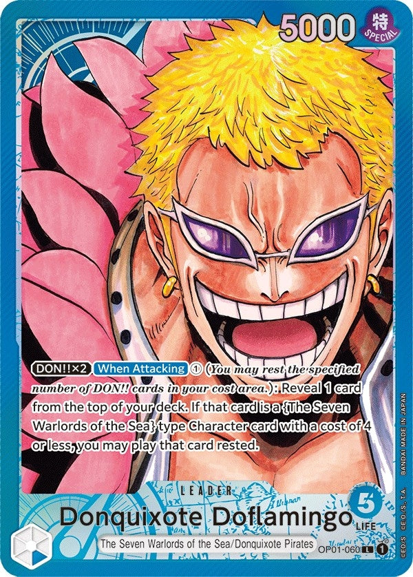 Image for Donquixote Doflamingo (060) (Parallel) (OP01-060) (Romance Dawn) (OP01) - One Piece Card Game