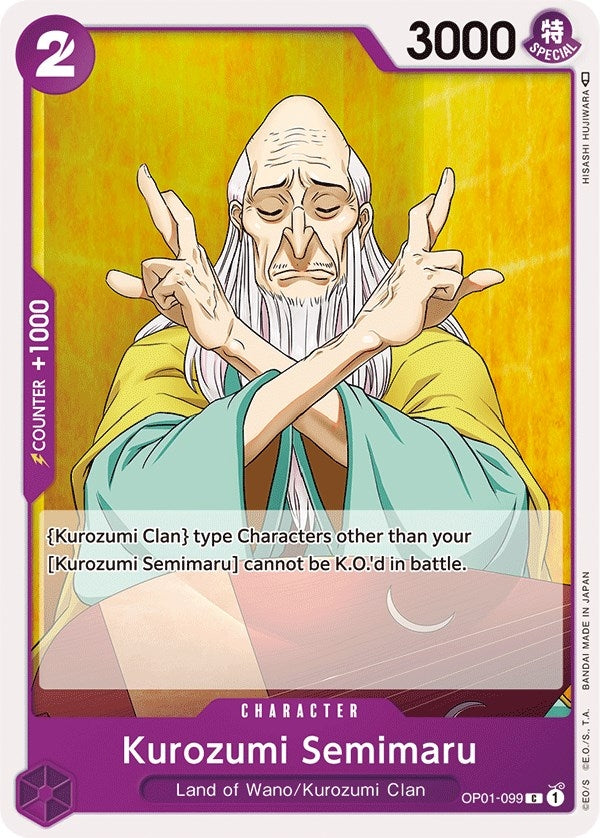 Image for Kurozumi Semimaru (OP01-099) (Romance Dawn) (OP01) - One Piece Card Game
