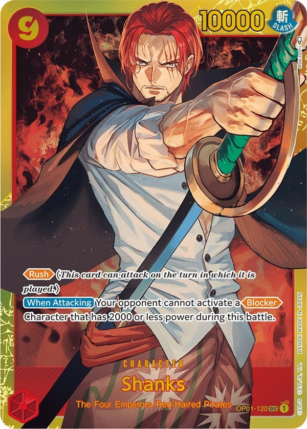 Image for Shanks (OP01-120) (Romance Dawn) (OP01) - One Piece Card Game