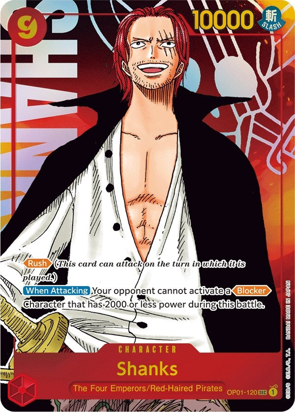 Image for Shanks (Parallel) (OP01-120) (Romance Dawn) (OP01) - One Piece Card Game