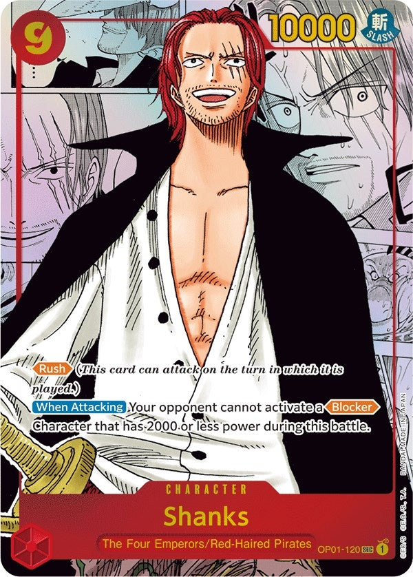 Image for Shanks (Parallel) (Manga) (Alternate Art) (OP01-120) (Romance Dawn) (OP01) - One Piece Card Game