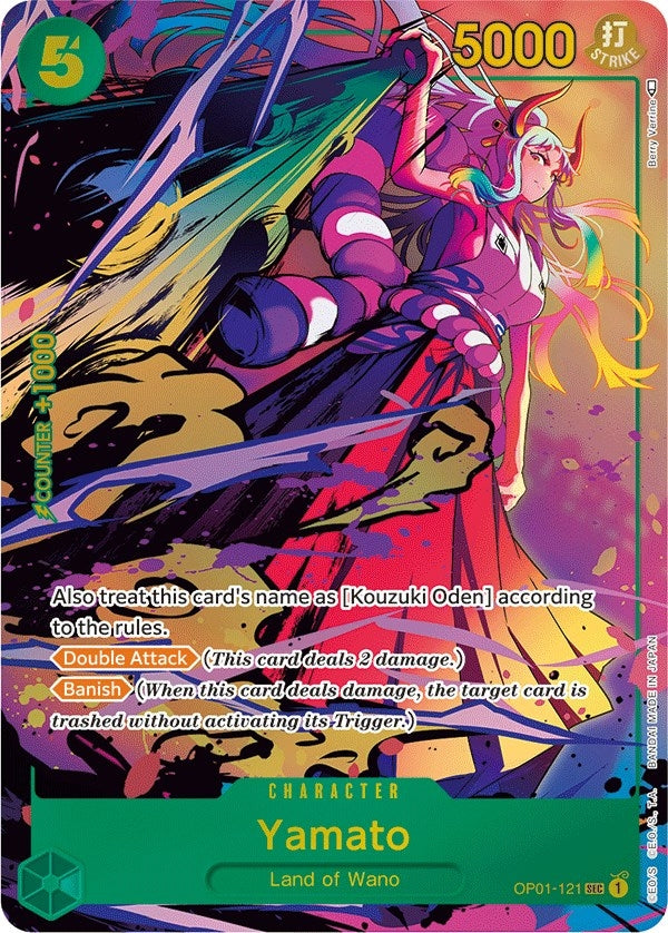 Image for Yamato (Parallel) (OP01-121) (Romance Dawn) (OP01) - One Piece Card Game