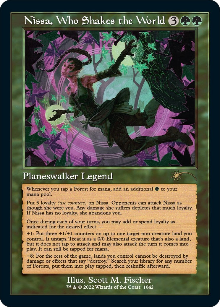 Nissa, Who Shakes the World (Retro Frame) (1042) (Secret Lair Drop Series) - PokeBox USA