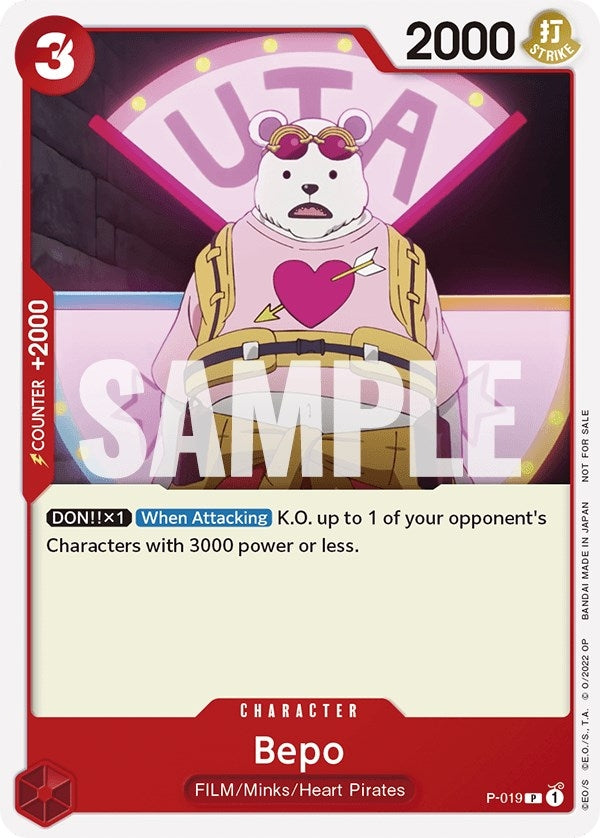 Image for Bepo (One Piece Film Red) (P-019) (One Piece Promotion Cards) (OP-PR) - One Piece Card Game