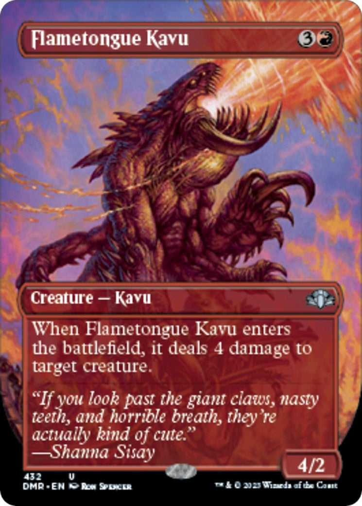 Flametongue Kavu (Borderless) (432) (Dominaria Remastered)