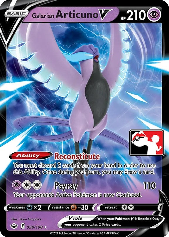 Image for Galarian Articuno V (058/198) (Prize Pack Series Cards) - Pokemon