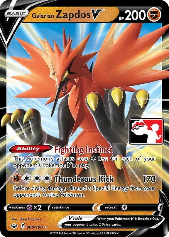 Image for Galarian Zapdos V (080/198) (Prize Pack Series Cards) - Pokemon