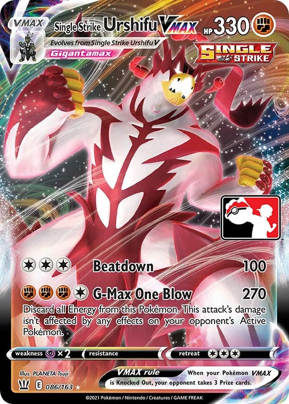 Image for Single Strike Urshifu VMAX (086/163) (Prize Pack Series Cards) - Pokemon
