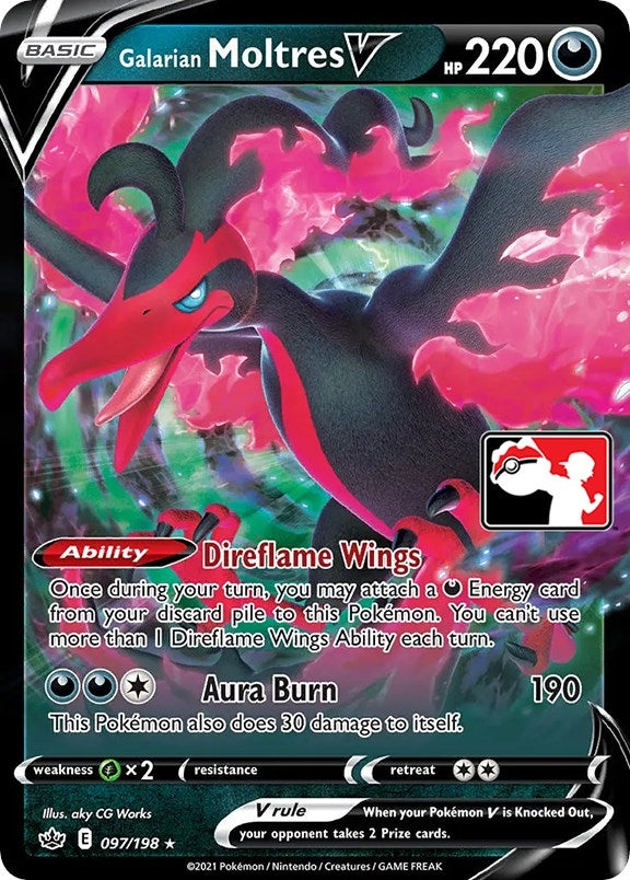 Image for Galarian Moltres V (097/198) (Prize Pack Series Cards) - Pokemon