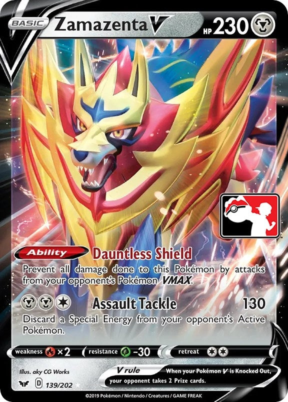 Image for Zamazenta V (139/202) (Prize Pack Series Cards) - Pokemon
