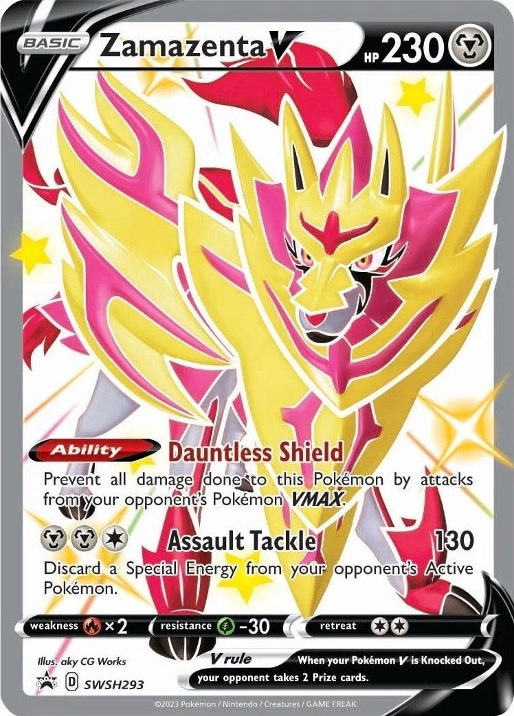 Zamazenta V (Shiny) - SWSH293 (SWSH293) (SWSH: Sword & Shield Promo Cards) - PokeBox USA