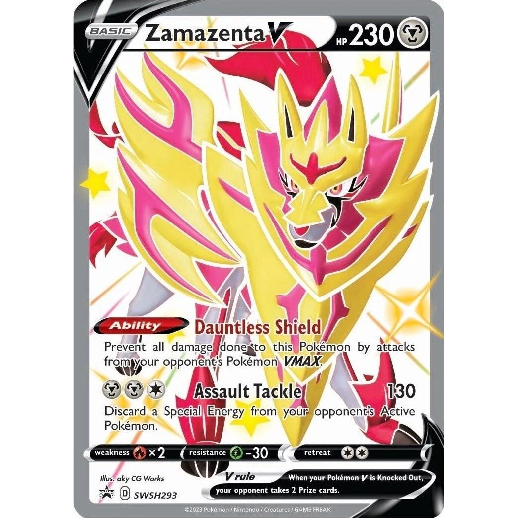 Zamazenta V (Shiny) - SWSH293 (SWSH293) (SWSH: Sword & Shield Promo Cards) - PokeBox USA