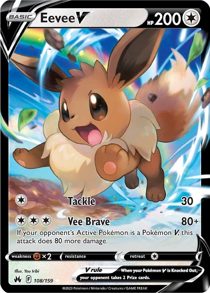 Eevee V (108/159) (Crown Zenith) - PokeBox USA