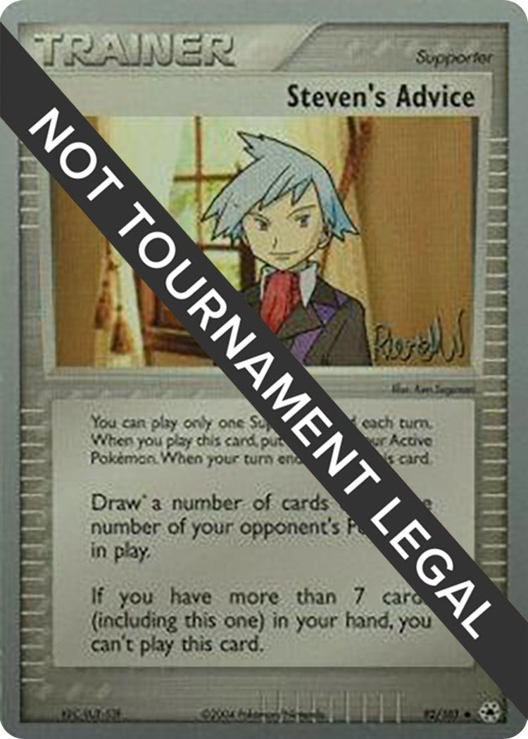 Image for Steven's Advice - 2004 (Reed Weichler) (92/101) (World Championship Decks) (WCD) - Pokemon