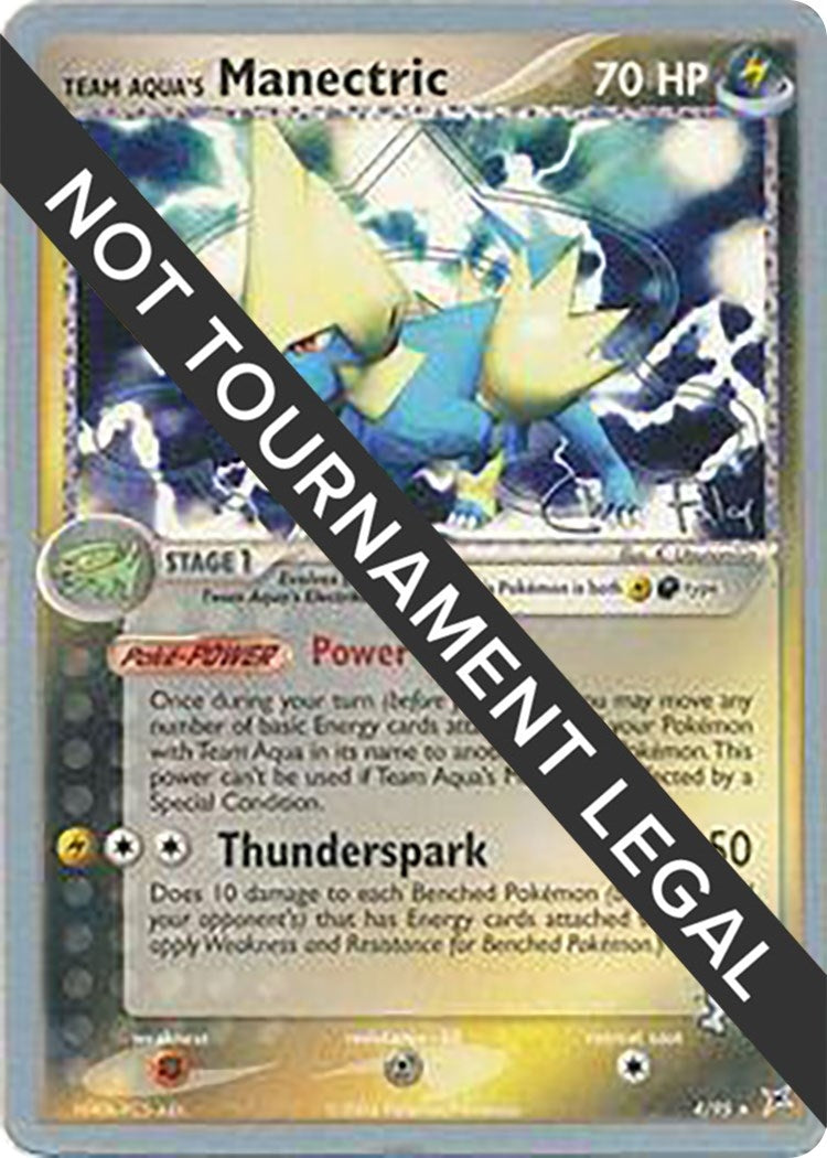 Image for Team Aqua's Manectric - 2004 (Chris Fulop) (4/95) (World Championship Decks) (WCD) - Pokemon