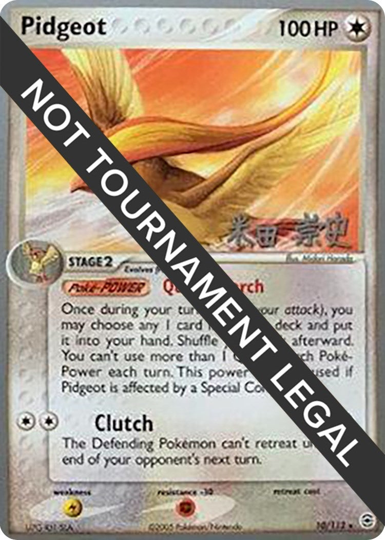 Image for Pidgeot - 2005 (Takashi Yoneda) (10/112) (World Championship Decks) (WCD) - Pokemon