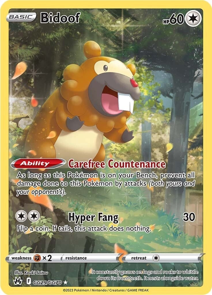 Bidoof (GG29/GG70) (SWSH: Crown Zenith: Galarian Gallery) - PokeBox USA