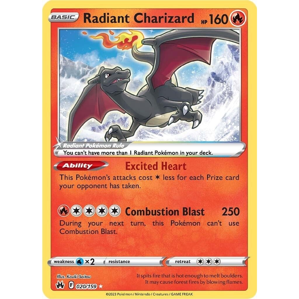 Radiant Charizard (020/159) (SWSH: Crown Zenith) - PokeBox USA