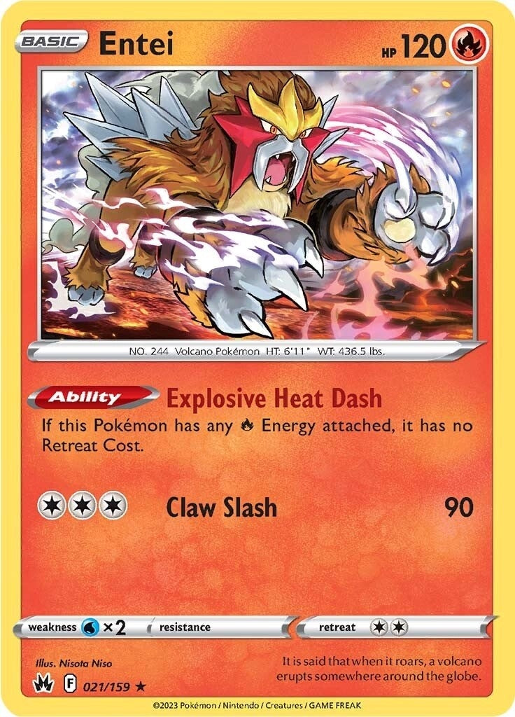 Image for Entei (021/159) (SWSH: Crown Zenith) - Pokemon