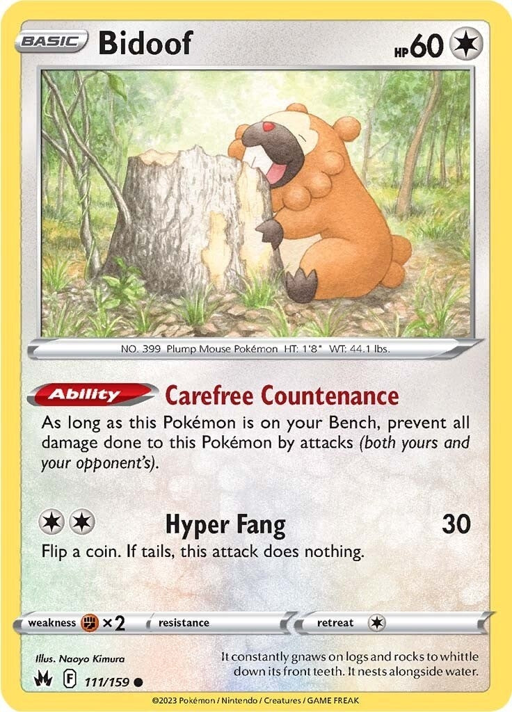 Image for Bidoof (111/159) (SWSH: Crown Zenith) - Pokemon