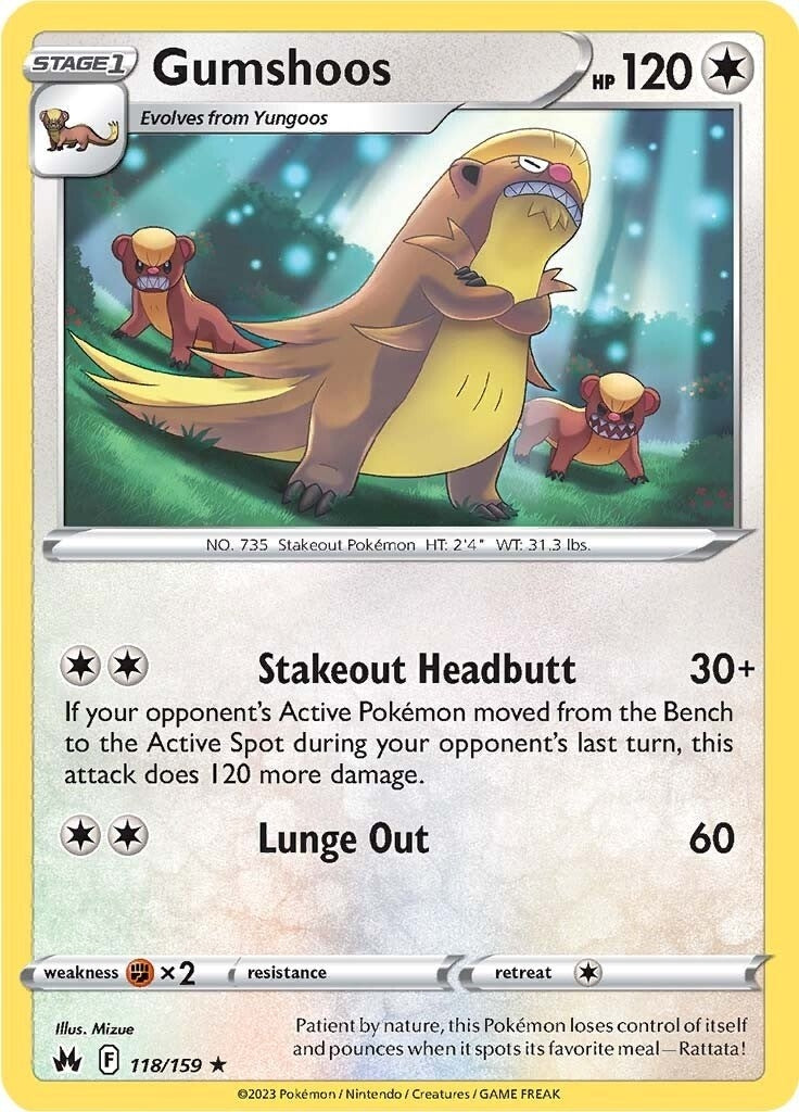 Image for Gumshoos (118/159) (SWSH: Crown Zenith) - Pokemon