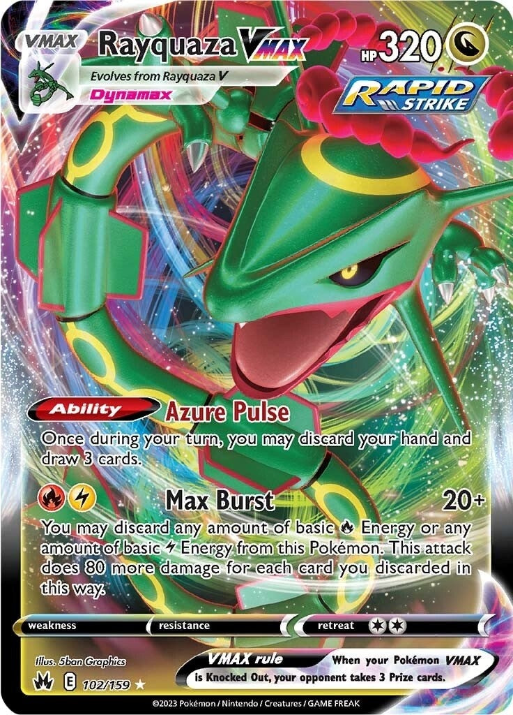 Image for Rayquaza VMAX (102) (102/159) (SWSH: Crown Zenith) - Pokemon