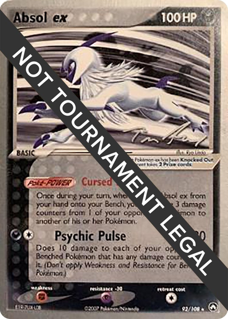 Image for Absol ex - 2007 (Tom Roos) (92/108) (World Championship Decks) (WCD) - Pokemon